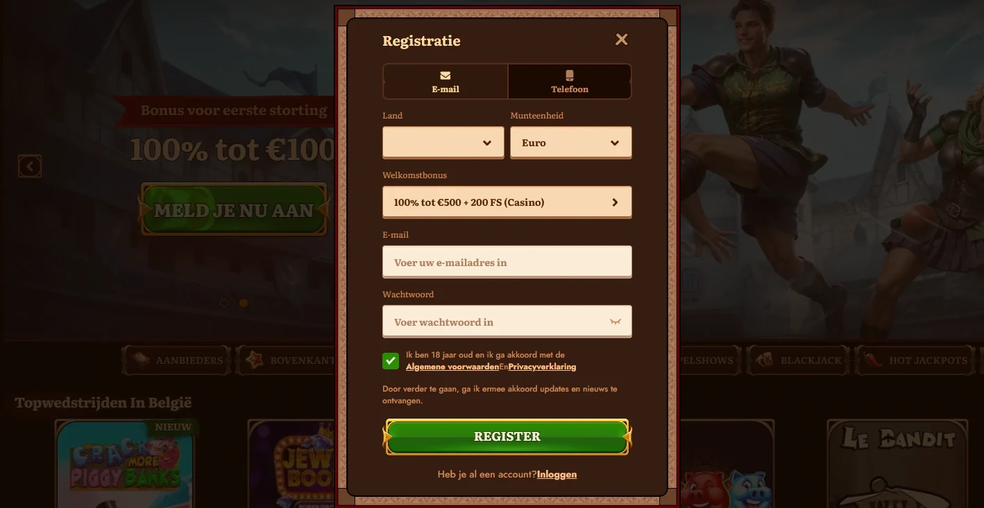 wildrobin casino registratie